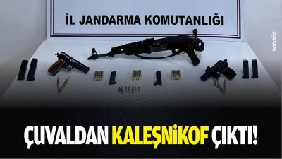&Ccedil;uvaldan kaleşnikof &ccedil;ıktı!