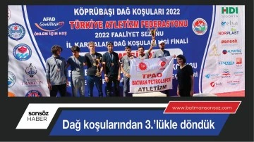 Dağ koşularından 3.&rsquo;l&uuml;kle d&ouml;nd&uuml;k