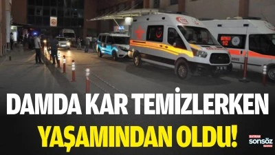 Damda kar temizlerken yaşamından oldu!