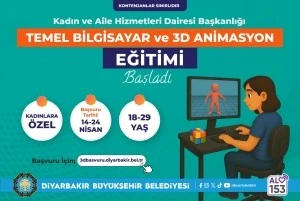 DBB&rsquo;den kadınlara temel bilgisayar ve 3D animasyon eğitimi