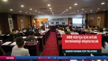 DBB K&uuml;rt&ccedil;e i&ccedil;in ortak terminoloji oluşturacak