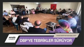 DBP&rsquo;ye tebrikler s&uuml;r&uuml;yor