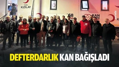 Defterdarlık kan bağışladı