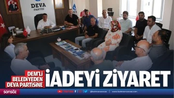 DEM&rsquo;li belediyeden Deva Partisine iadeyi ziyaret