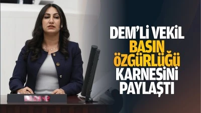 DEM&rsquo;li vekil, basın &ouml;zg&uuml;rl&uuml;ğ&uuml; karnesini paylaştı