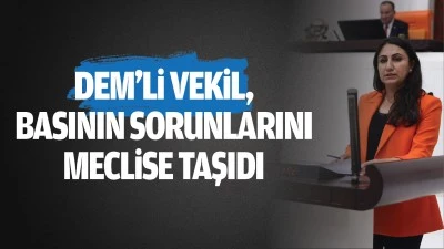 DEM&rsquo;li vekil, basının sorunlarını meclise taşıdı