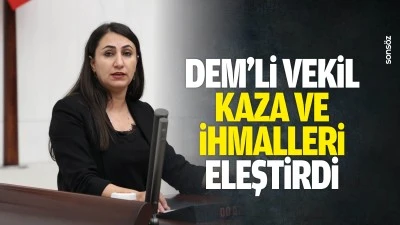 DEM&rsquo;li Vekil, kaza ve ihmalleri eleştirdi