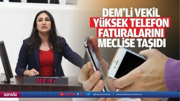 DEM&rsquo;li Vekil, y&uuml;ksek telefon faturalarını meclise taşıdı