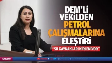 DEM&rsquo;li vekilden petrol &ccedil;alışmalarına eleştiri; &ldquo;Su kaynakları kirleniyor&rdquo;