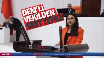 DEM&rsquo;li vekilden sert tepki!