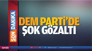 DEM Parti&rsquo;de şok g&ouml;zaltı