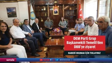 DEM Parti Grup Başkanvekili Temelli&rsquo;den DBB&rsquo;ye ziyaret