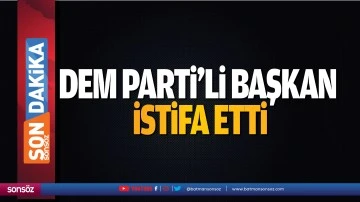 DEM Parti&rsquo;li başkan istifa etti