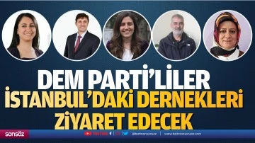 Dem Parti&rsquo;liler İstanbul&rsquo;daki dernekleri ziyaret edecek
