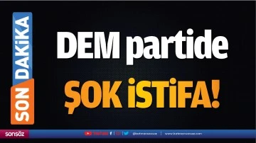 DEM partide şok istifa!