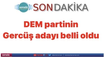 DEM partinin  Gerc&uuml;ş adayı belli oldu 