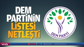 Dem Partinin listesi netleşti