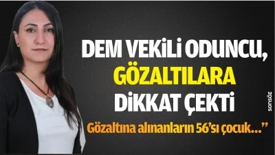 DEM Vekili Oduncu, g&ouml;zaltılara dikkat &ccedil;ekti