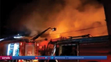 Depo yangını hasara neden oldu