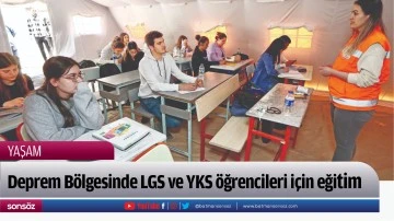 Deprem B&ouml;lgesinde LGS ve YKS &ouml;ğrencileri i&ccedil;in eğitim kamp&uuml;s&uuml;