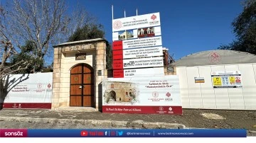 Depremlerde hasar g&ouml;ren kilise restore ediliyor