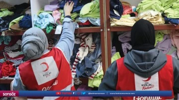 Depremzede 1074 ailenin giyim ihtiyacı Türk Kızılay tarafından karşılandı