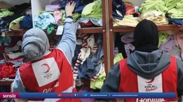 Depremzede 1074 ailenin giyim ihtiyacı T&uuml;rk Kızılay tarafından karşılandı