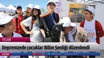 Depremzede &ccedil;ocuklar Bilim Şenliği d&uuml;zenlendi