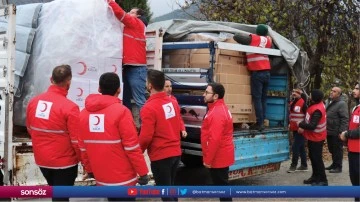 Depremzedelere kışlık giysi ve malzeme desteğinde bulundu