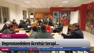 Depremzedelere &uuml;cretsiz terapi&hellip;