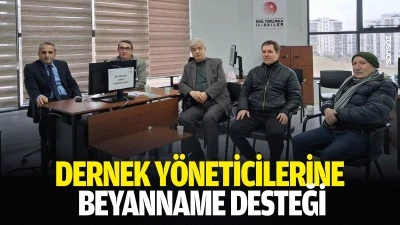 Dernek y&ouml;neticilerine beyanname desteği