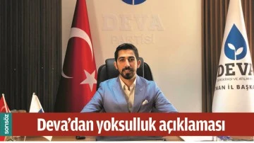 DEVA&rsquo;DAN YOKSULLUK A&Ccedil;IKLAMASI