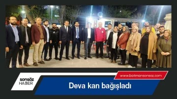 Deva kan bağışladı