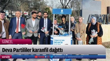 Deva Partililer karanfil dağıttı