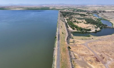 Devege&ccedil;idi Baraj G&ouml;l&uuml;'nden hacminin y&uuml;zde 86'sı kadar su tahliye edildi