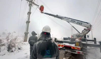 Dicle Elektrik ekipleri -20 derecede g&ouml;rev başında!