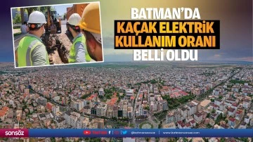 Batman'da ka&ccedil;ak elektrik kullanım oranı belli oldu