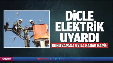 Dicle elektrik uyardı; Bunu yapana 5 yıla kadar hapis 