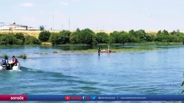Dicle kıyısında mahsur kalan aile kurtarıldı