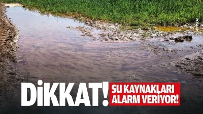 Dikkat! Su kaynakları alarm veriyor!