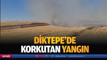 Diktepe&rsquo;de korkutan yangın