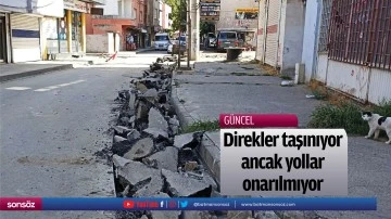 Direkler taşınıyor ancak yollar onarılmıyor