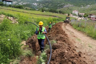 DİSKİ, Hazro&rsquo;da 7 yıllık su sorununu &ccedil;&ouml;zd&uuml;