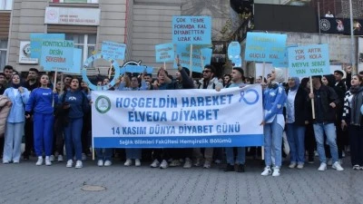 Diyabet farkındalık y&uuml;r&uuml;y&uuml;ş&uuml; yapıldı