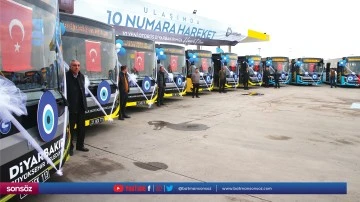 Diyarbakır'da 10 otob&uuml;s t&ouml;renle hizmete alındı