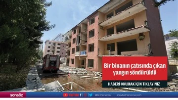 Diyarbakır'da bir binanın &ccedil;atısında &ccedil;ıkan yangın s&ouml;nd&uuml;r&uuml;ld&uuml;