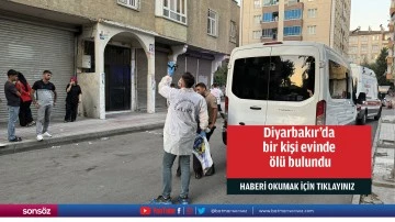 Diyarbakır'da bir kişi evinde &ouml;l&uuml; bulundu