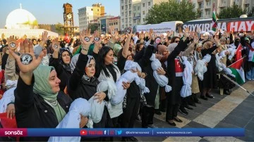 Diyarbakır'da Filistin'de mitingi d&uuml;zenlendi