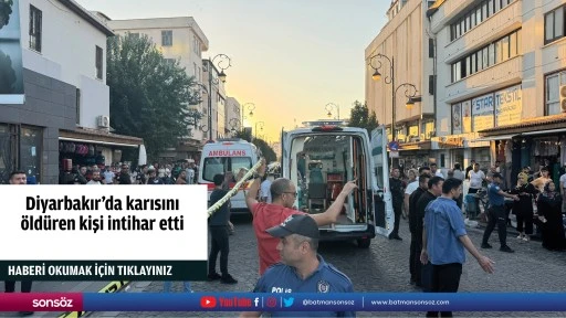 Diyarbakır'da karısını &ouml;ld&uuml;ren kişi intihar etti