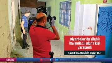 Diyarbakır&rsquo;da silahlı  kavgada 1&rsquo;i ağır 2 kişi  yaralandı